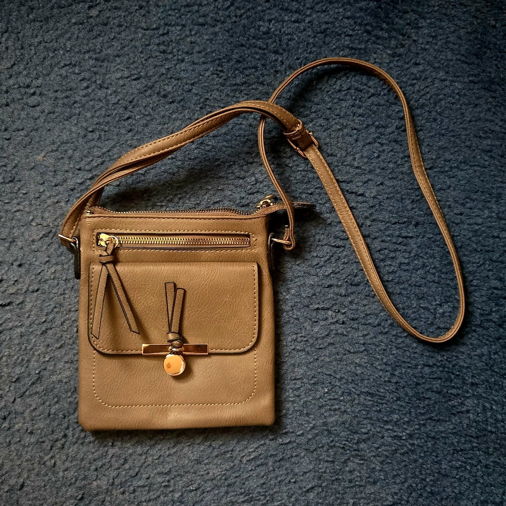 Stylish Light Brown Crossbody Bag